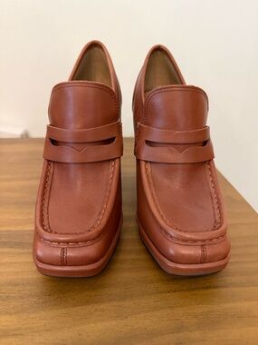 Sam Edelman Women's Leather Penny Loafers in Cognac